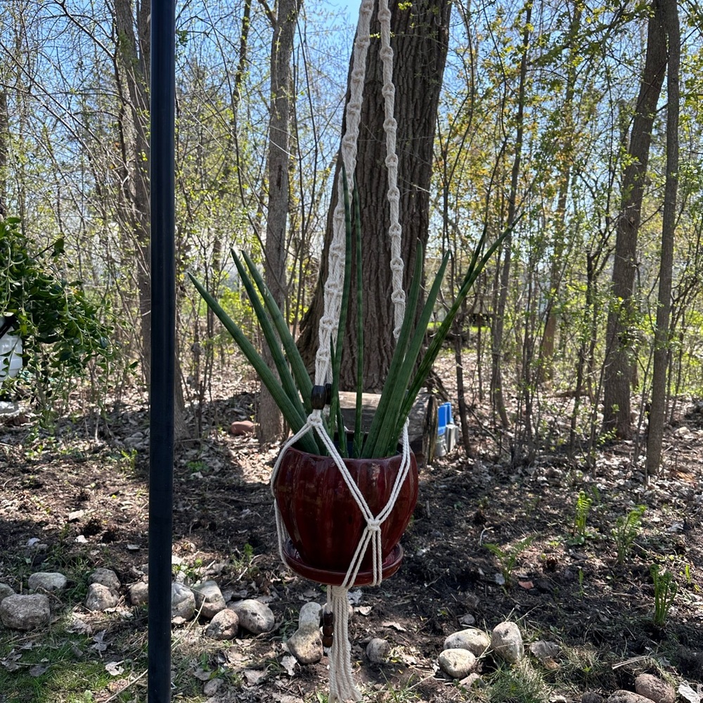 Handmade macrame hanger